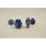 A Chinese blue and white painted baluster form vase,