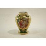 An Austrian porcelain vase, manufactured by Bindenschild, decorated with transfer print,