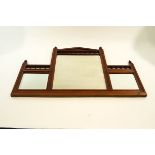 An Edwardian mahogany framed over-mantel mirror,