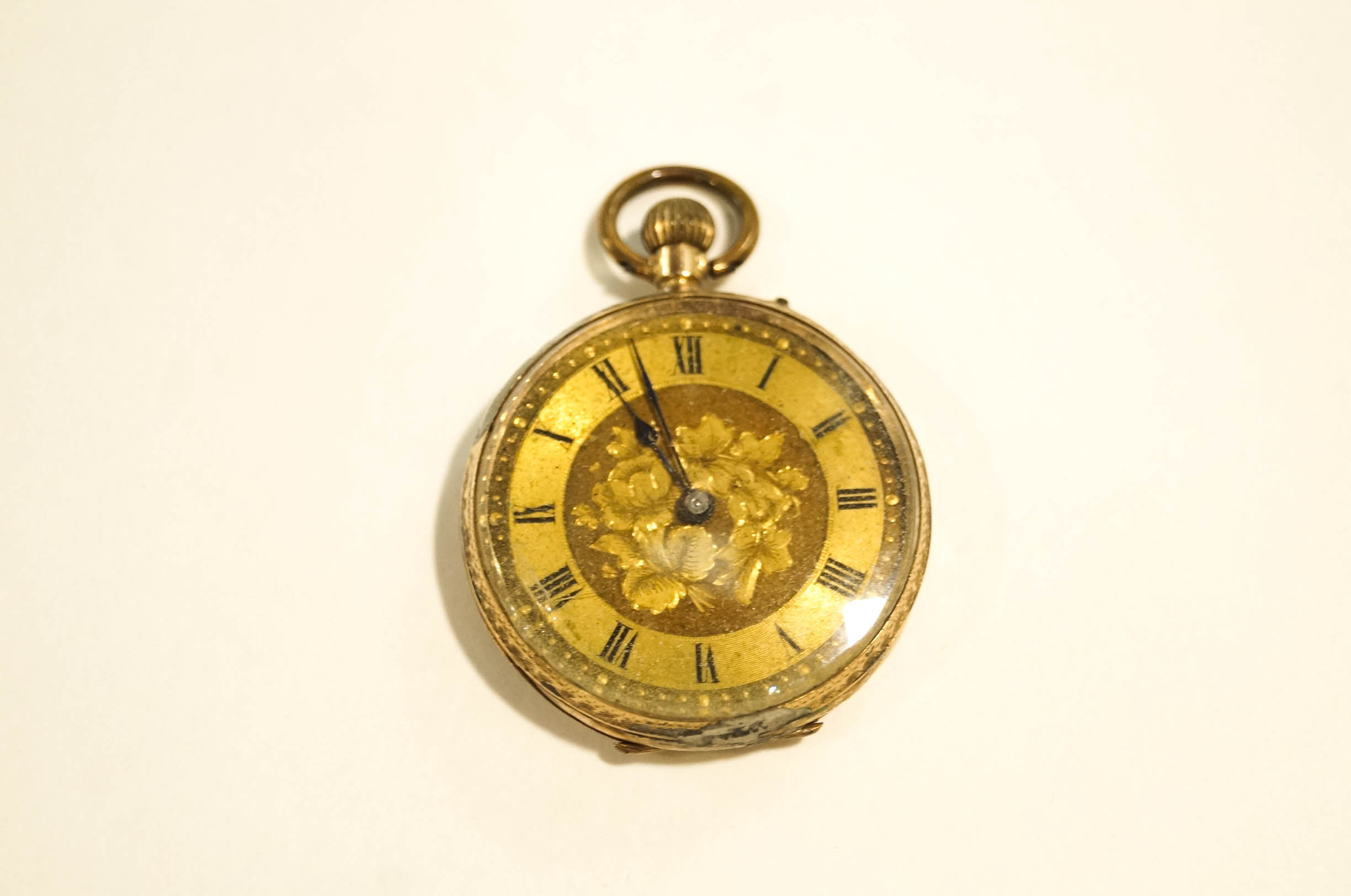Anonymous, a fob watch, the four piece hinged case, with gilt metal cuvette, stamped '9c', - Image 2 of 2