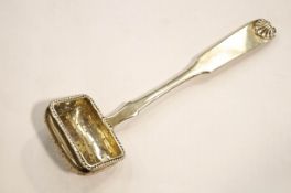 A 19th century Russian silver fiddle and shell pattern sifter spoon,