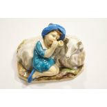 A Royal Worcester figure 'Little Boy Blue', modelled by Freda Doughty, shape number 3306,