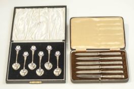 A set of 1937 silver commemorative tea spoons, for the Coronation of Edward VIII, 103 g (3.