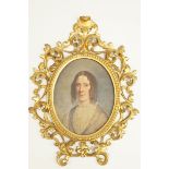 English School, early to mid 19th Century, Portrait of a Lady Oil on Card 25cm x 21cm,