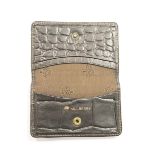 A Mulberry leather snakeskin card holder, 10.