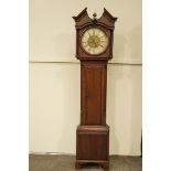 A late 18th Century oak longcase clock, with eight day movement,