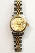 Rolex, Oyster Perpetual Datejust, a lady's two colour automatic bracelet watch,