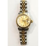 Rolex, Oyster Perpetual Datejust, a lady's two colour automatic bracelet watch,