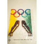 Allen Jones (British), 1972 Munich Olympic poster, colour lithograph,
