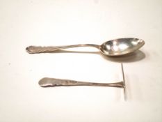 Two silver christening sets, comprising; a silver old English pattern christening knife,