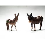 Two small Beswick Donkeys,