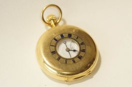 Anonymous, an 18 carat gold half hunter pocket watch, London 1922,