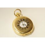 Anonymous, an 18 carat gold half hunter pocket watch, London 1922,