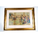 After Cecil Aldin (1870-1935) Country Fair Coloured Print 59cm x 36cm