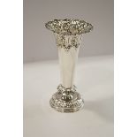 A late Victorian silver bud vase, maker F.Bs. Ltd, Sheffield 1898, 14 cm high, 92g (2.