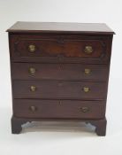 A 19th Century mahogany Secretaire chest, with fitted pigeon hole interior and drawers,