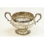 A two handled silver bowl, by Wakely & Wheeler, London 1912,