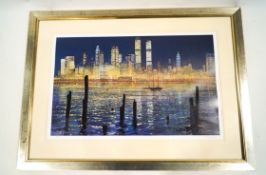 Peter Ellenshaw Twin Towers Signed and numbered 366/950 Print 81cm x 52cm