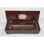 A 19th century mahogany cased Swiss musical box,playing eight airs, on a 33.