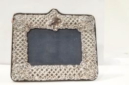 A silver photograph frame, maker K.F.