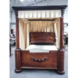 A Victorian mahogany tester Four Poster bed,