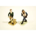 Two Coalport limited edition figures 'For King and Country Land girl' 459/1500.