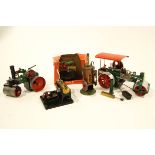 A Wilesco 'Old Smokey' steam roller, a Mamod steam roller, Mamod 'Minor 2' steam engine, boxed,