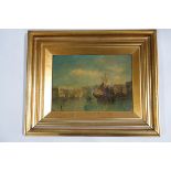Alfred Vickers (1853-1907) Venetian Canal scene Oil on Canvas signed lower right 34cm x 24cm