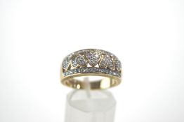 A 9 carat gold ring,