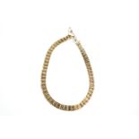 A 9 carat gold gate collar, of gate link design,