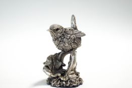 A Country Artists silver filled model of a Wren, with paste set eyes,