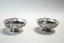 A pair of silver bon bon dishes, by Sebastian Garrard, London 1925,