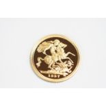 A 1997 proof half Sovereign,