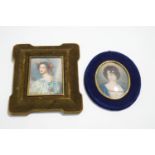 Two portrait miniatures of ladies,