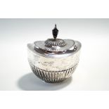 A late Victorian silver tea caddy, by William Hutton & Sons Ltd, London 1897,