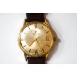 Zenith, a gentleman's automatic wrist watch, gold plated case, 30 jewel movement, Cal 2532 PC,