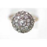 A twenty seven stone diamond 18 carat white gold diamond ring,