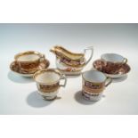 A quantity of early 19th Century Spode teawares, in the Kakiemon style,