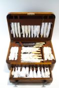 A William Page & Partners canteen of silver plated cutlery,