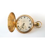 Thomas Russell, Liverpool, a 9 carat gold hunter pocket watch, Chester 1920,