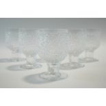 A set of six Whitefriars 'Everest' wine glasses,