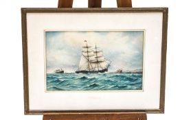 Ernest Knott (late 19th/early 20th Century) 'A Breezy Day' Watercolour signed lower right and