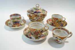 An early 19th Century Chamberlains Worcester part teaset,