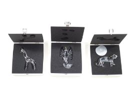 Three Swarovski crystal animals : Giraffe, Tiger and American Eagle,