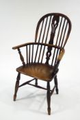 A 19th Century elm Windsor chair,