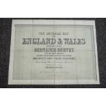 A set of eighteen early Ordnance Survey maps, linen backed,