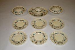 A vintage Medina Woods part dinner service comprising : two vegetable tureens and covers,