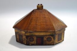 An early 19th century and later Tunbridgeware spice box,