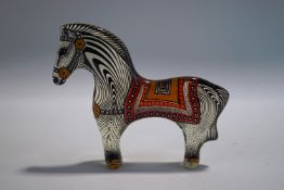 A vintage Abraham Palatnik lucite figure of a zebra