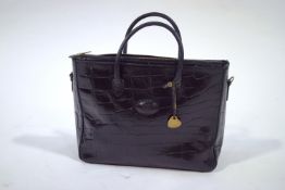 A Mulberry black leather handbag,